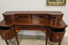 Late 18th Century English Regency Style Bow Front Mahogany Sideboard