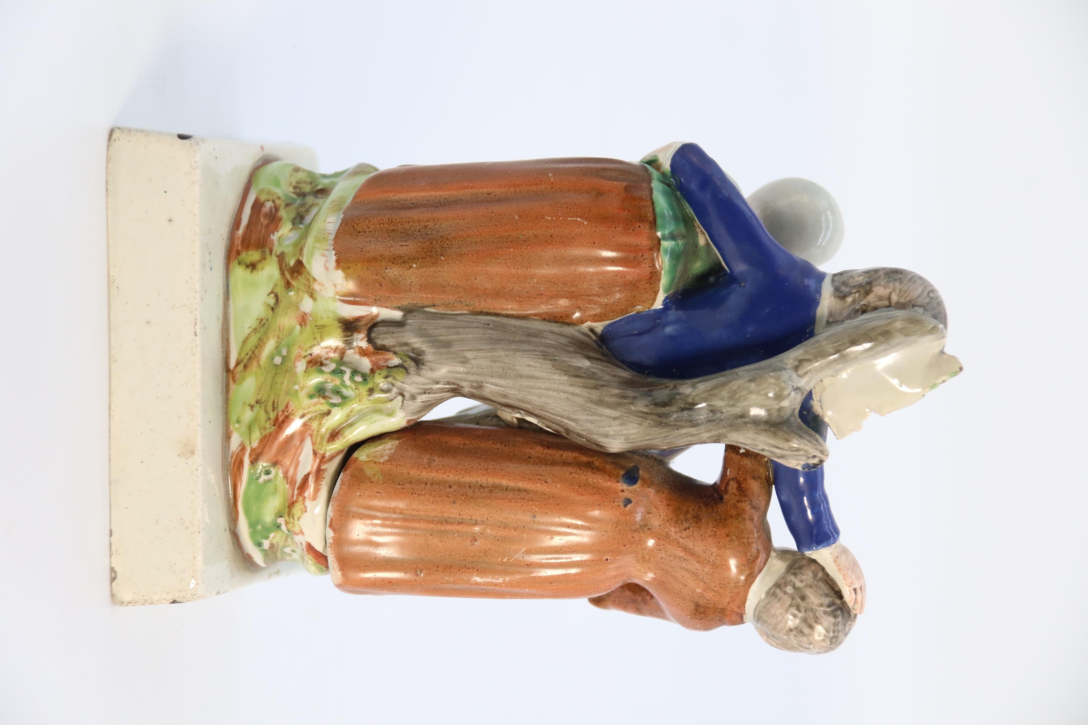 Late 18th Century English Staffordshire Figure Group 