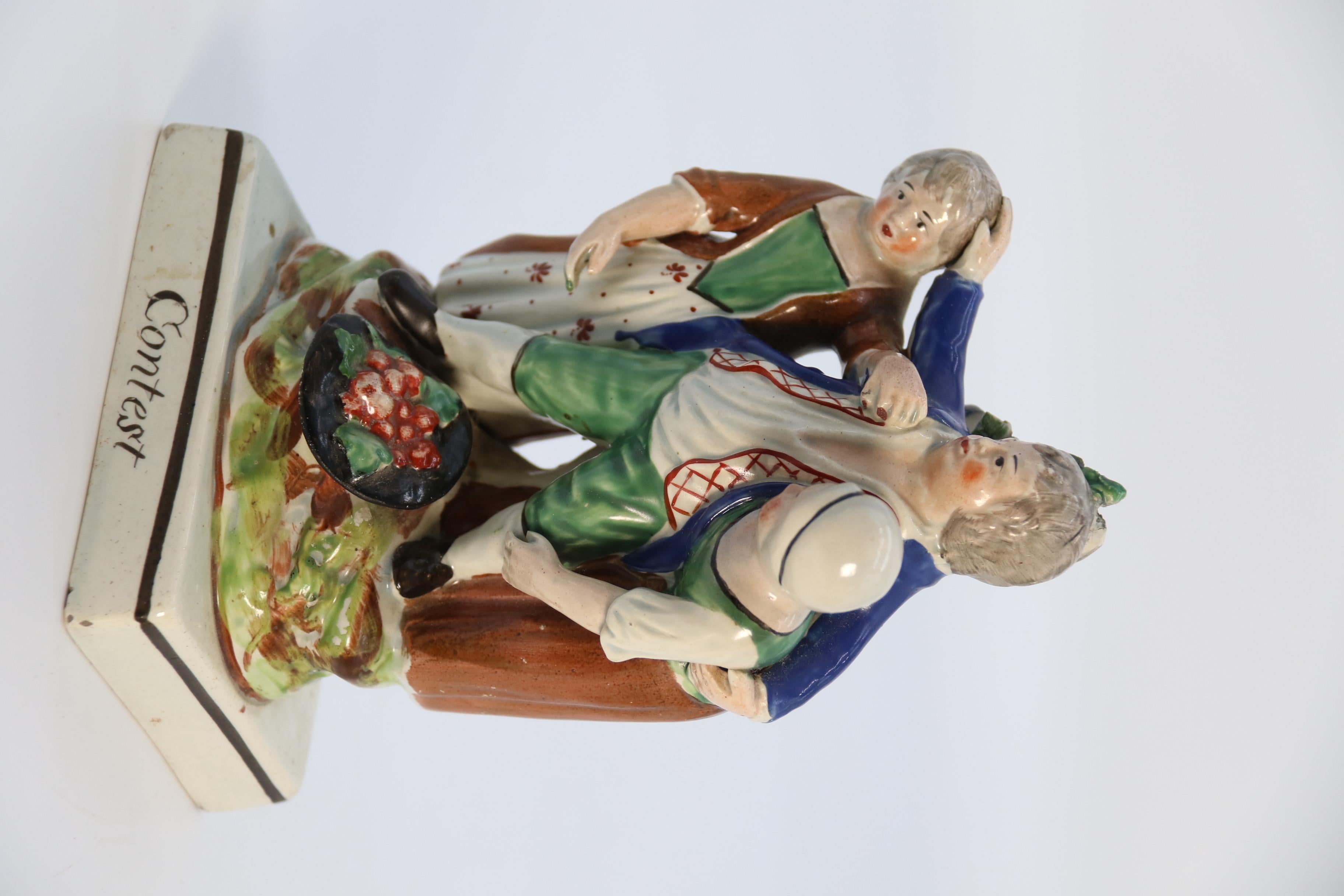 Late 18th Century English Staffordshire Figure Group 