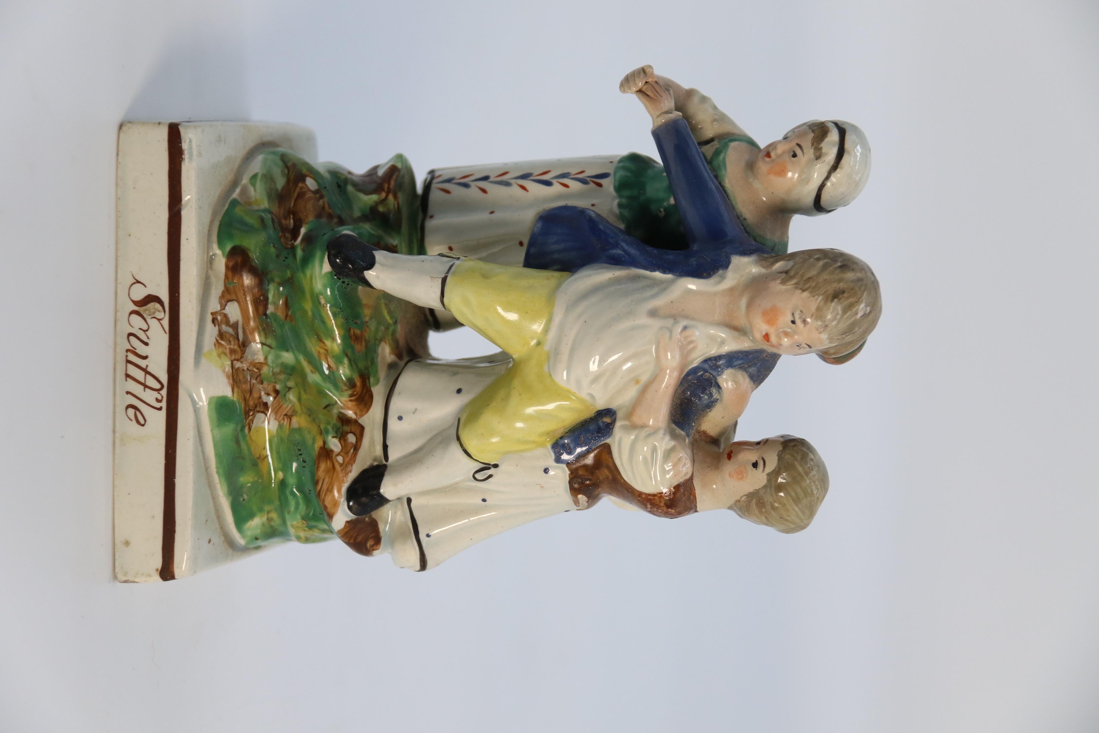 Late 18th Century English Staffordshire Figure Group 
