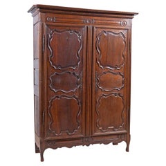 Armoire in Oak della fine del XVIII secolo proveniente dalla regione belga delle Ardenne