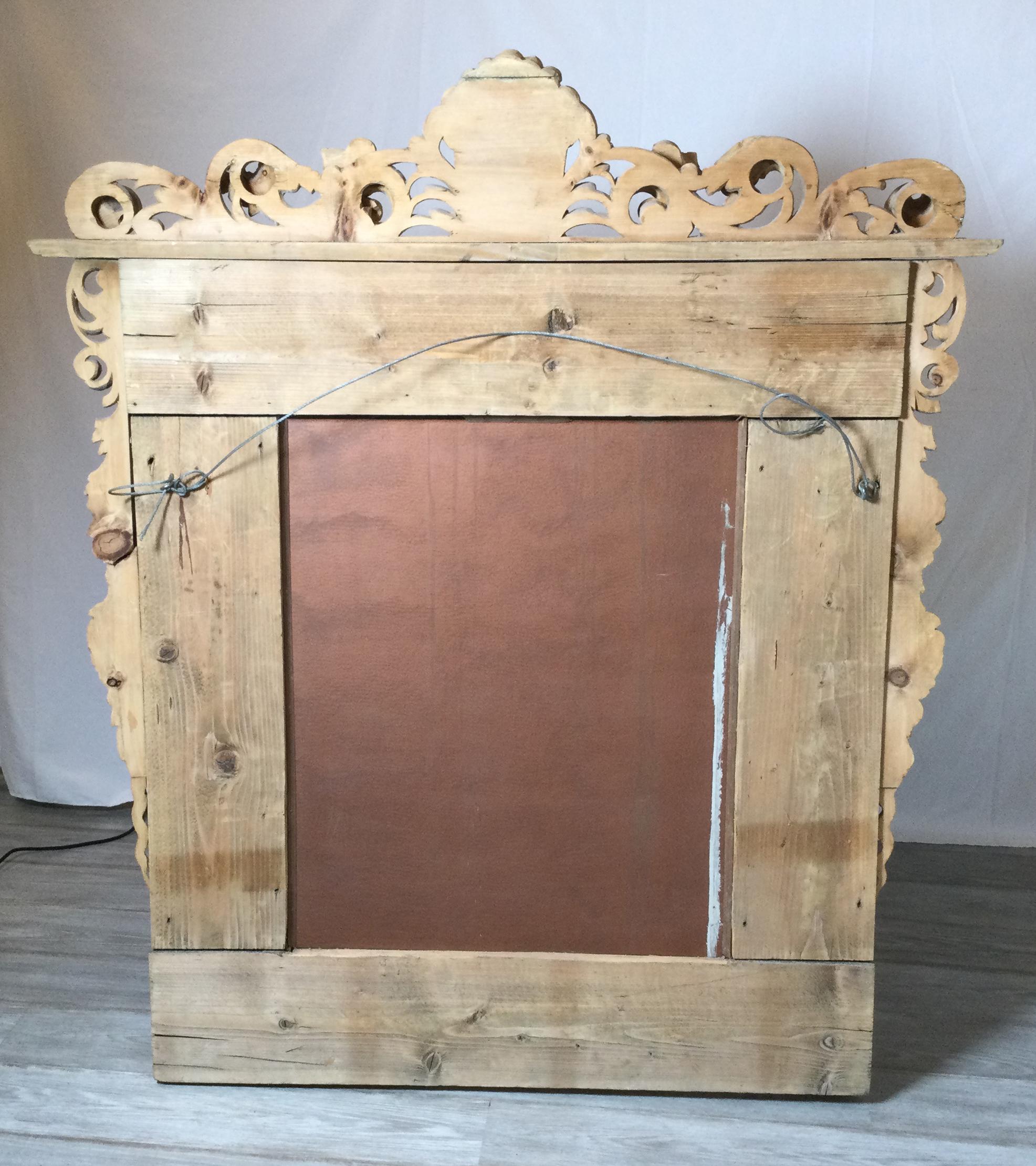 Late 18th Century Exceptionally Hand Carved Wooden Venetian Mirror 5