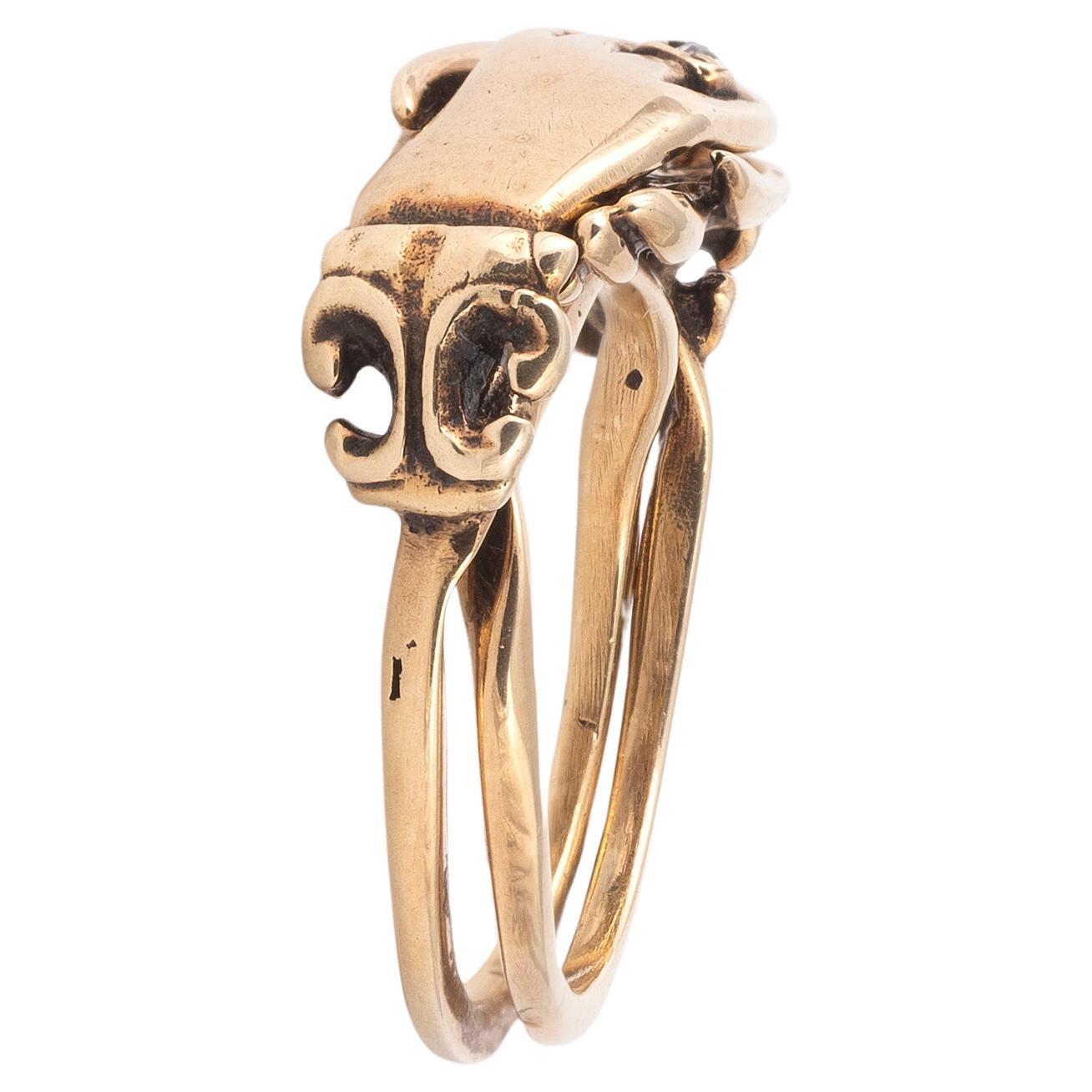 Femenino o masculino Anillo Fede Gimmel de finales del siglo XVIII