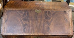 Late 18th Century Figured Mahogany Chippendale Georgian Slant Front Desk