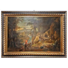 Late 18th Century Flemish Oil Painting on Canvas Landscape LAST PRICE