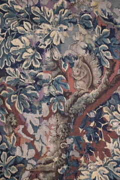 Late 18th Century Flemish Verdure Tapestry Fragment