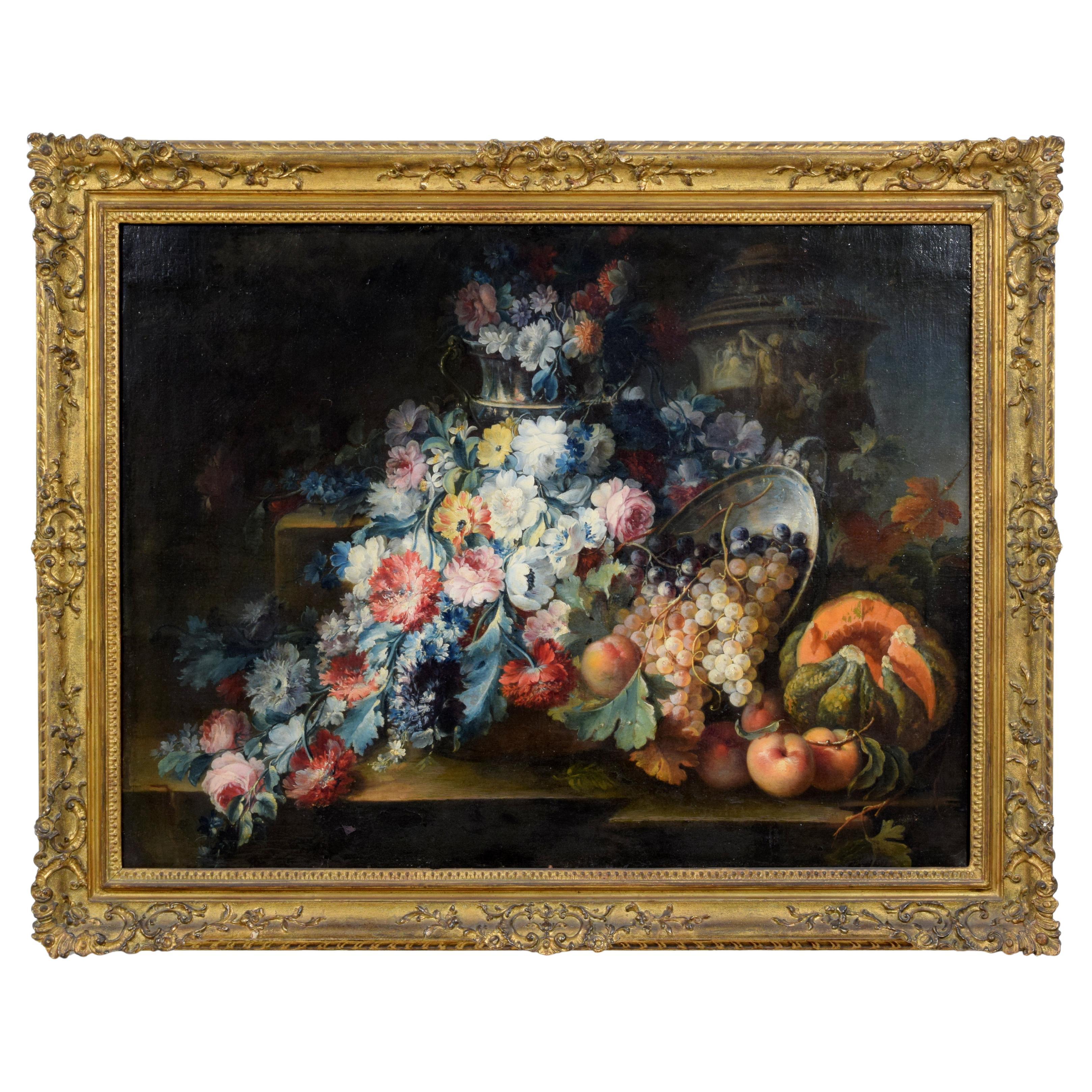 Late 18th, Italian Still Life by Michele Antonio Rapos For Sale