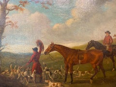 Late 18th Century Fox Hunt Oil on Canvas Painting by John Nost Sartorius