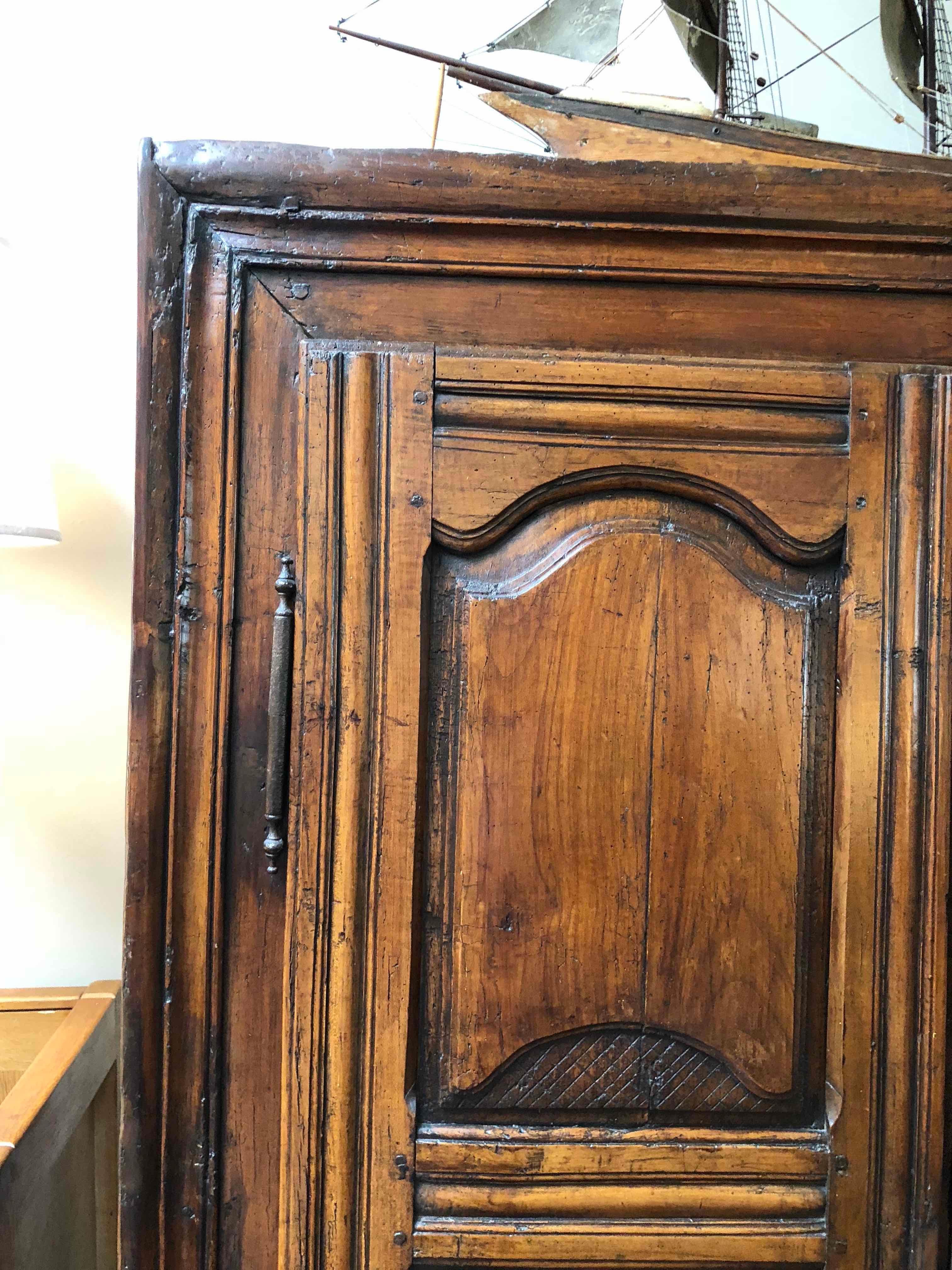 Late 18th Century French Carved Cherrywood Armoire 6