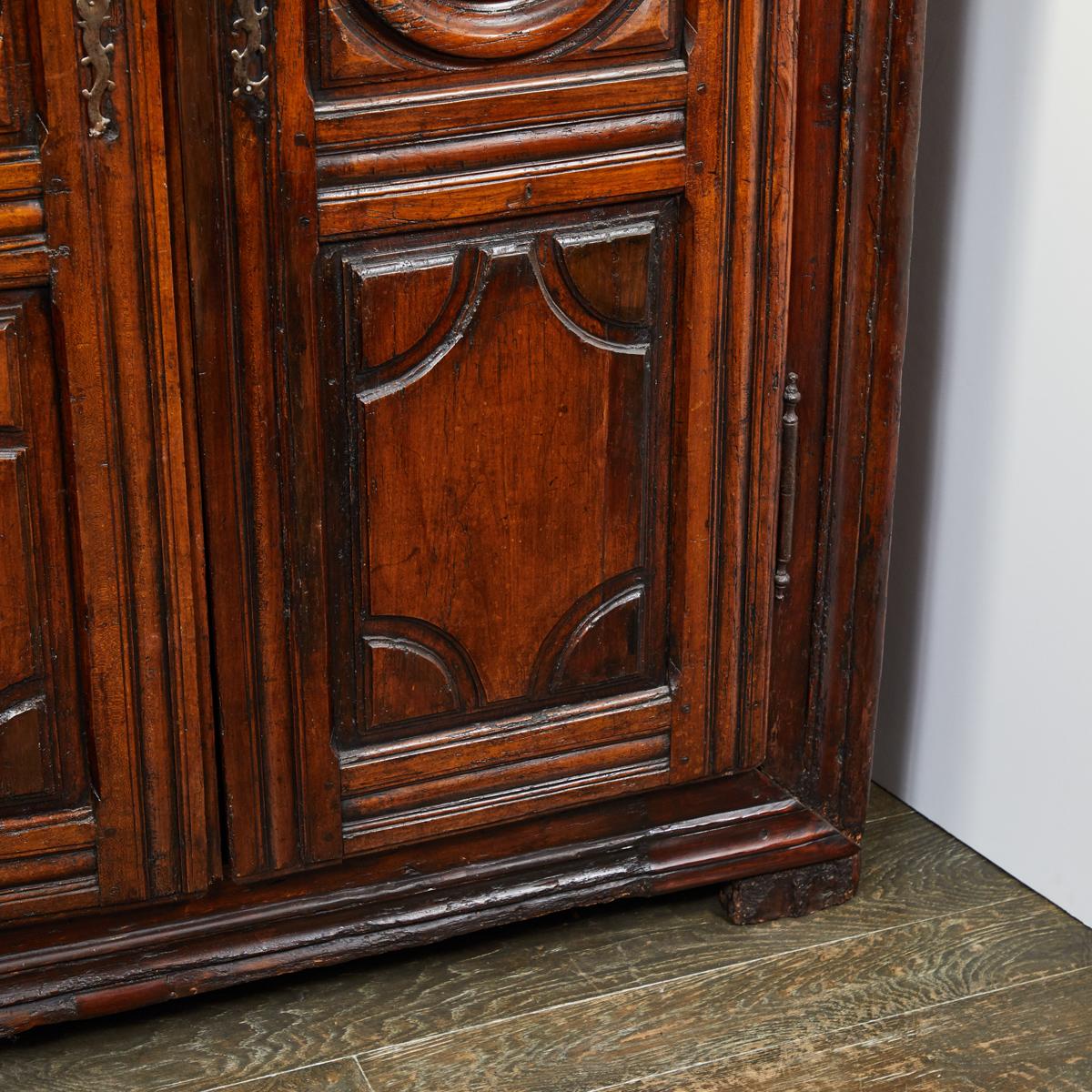 Late 18th Century French Carved Cherrywood Armoire 1