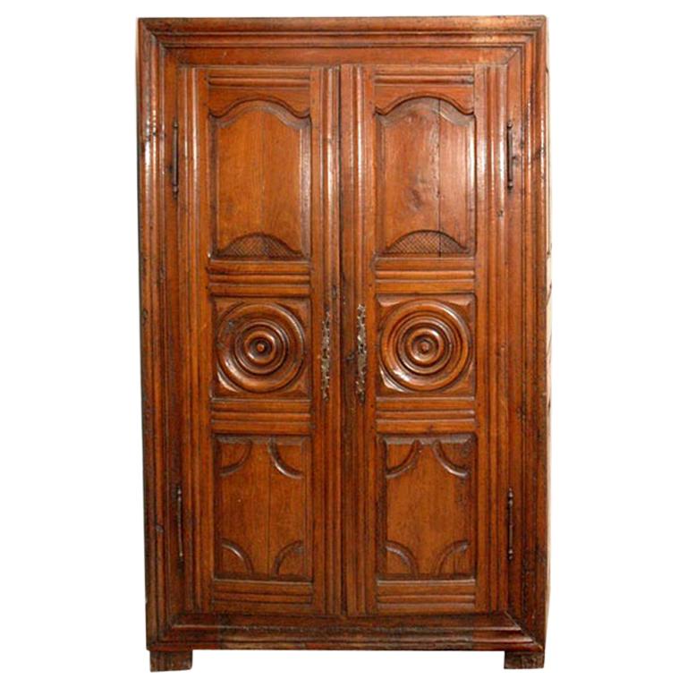 Late 18th Century French Carved Cherrywood Armoire