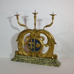 Late 18th Century French Carved Giltwood Baroque Candleholder