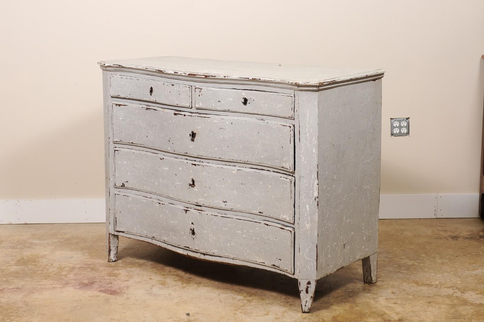 Late 18Th Century French Commode Chest of Drawers Painted For Sale 4