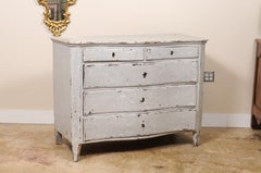 Late 18Th Century French Commode Chest of Drawers Painted