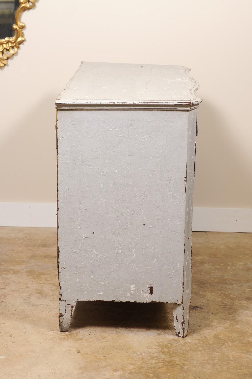 Late 18th Century Late 18Th Century French Commode Chest of Drawers Painted For Sale
