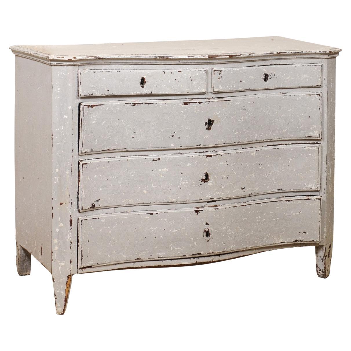 Late 18Th Century French Commode Chest of Drawers Painted For Sale