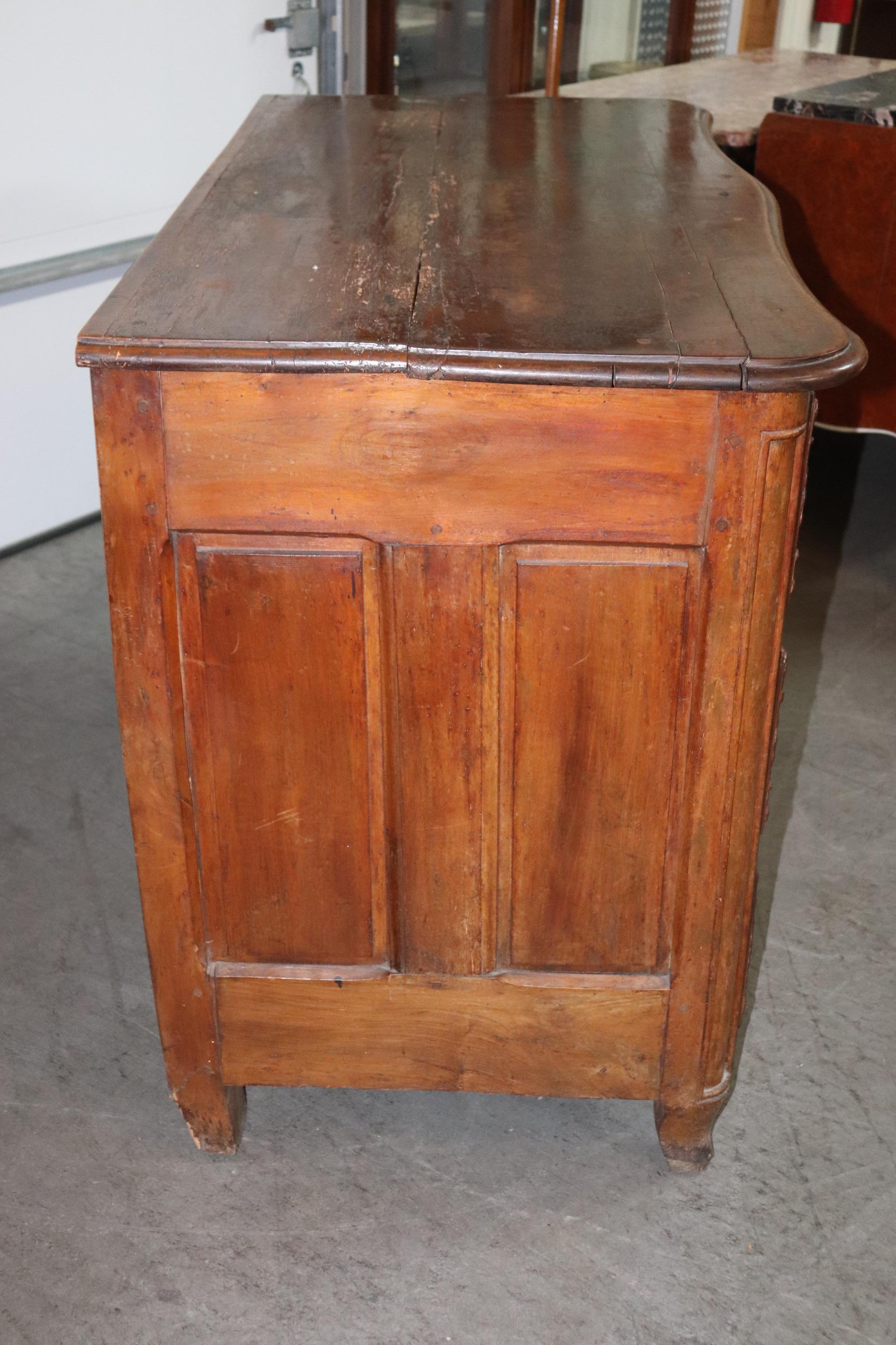 Late 18th Century French Country Walnut Commode with Bronze Hardware For Sale 8