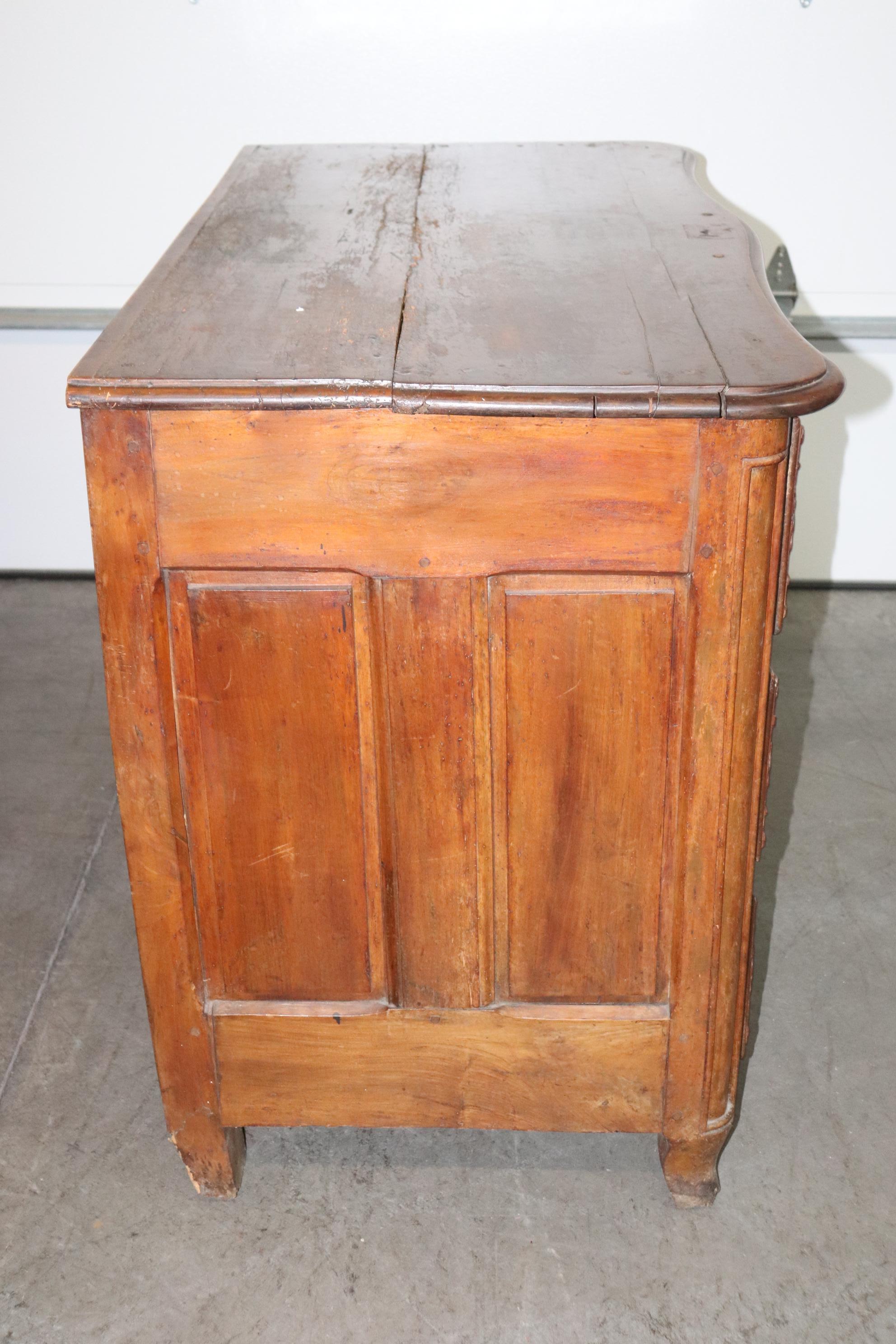 Late 18th Century French Country Walnut Commode with Bronze Hardware For Sale 9