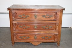 Late 18th Century French Country Walnut Commode with Bronze Hardware