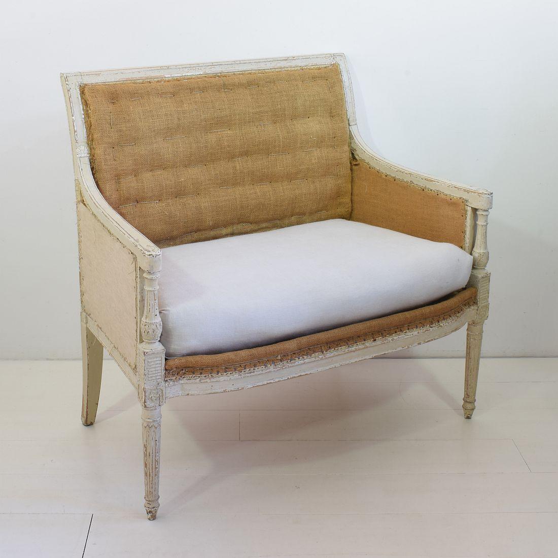Hand-Crafted Late 18th Century French Directoire Canape Settee Marquis