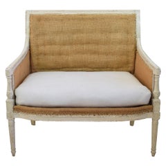 Marquis de banquette en forme de canapé du Directoire français de la fin du 18e siècle