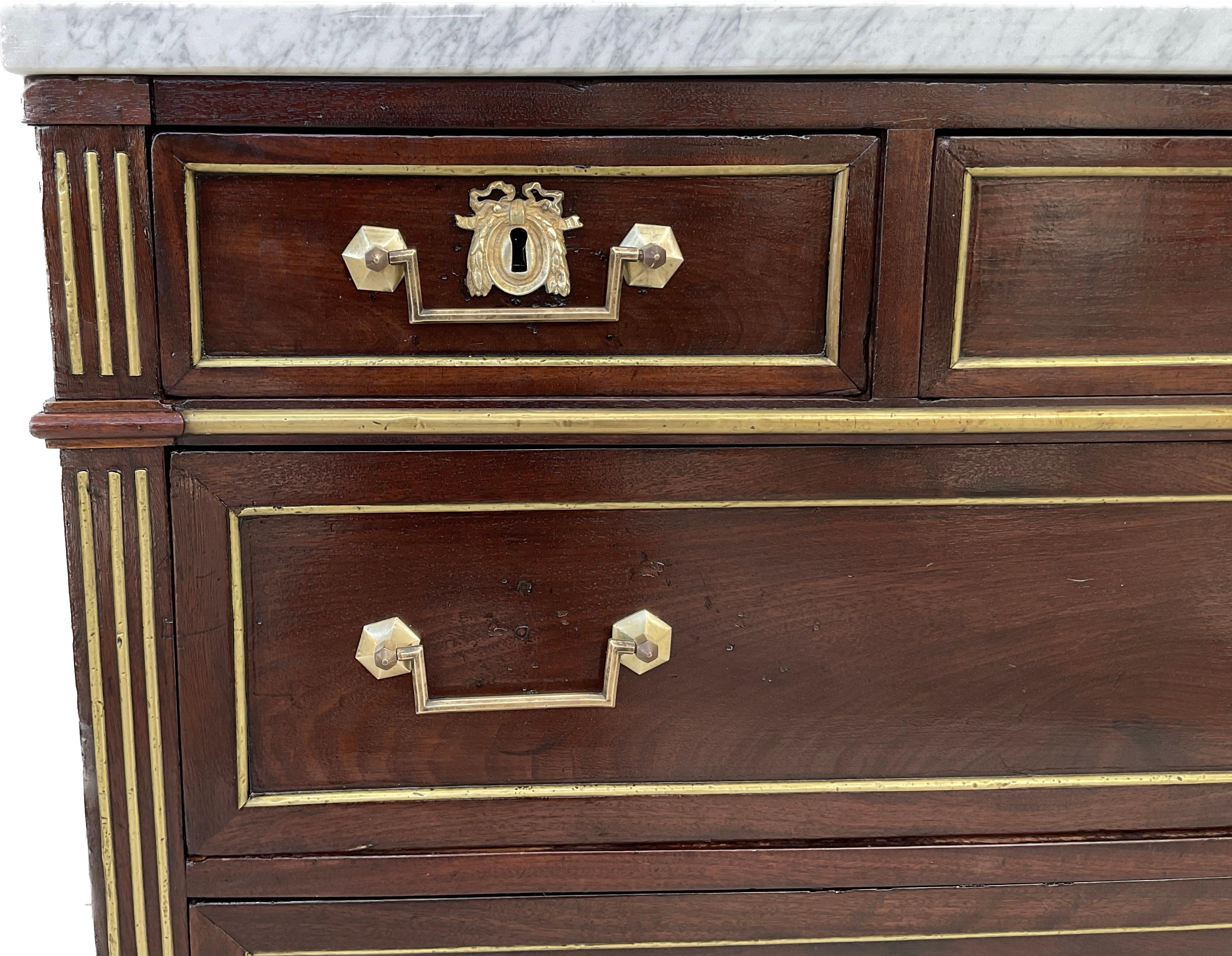 Brass Late 18th Century French Directoire Chest For Sale