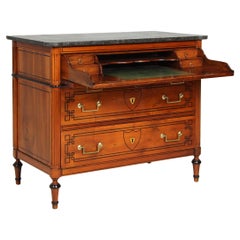 Commode Directoire de la fin du XVIIIe siècle avec compartiment secrétaire