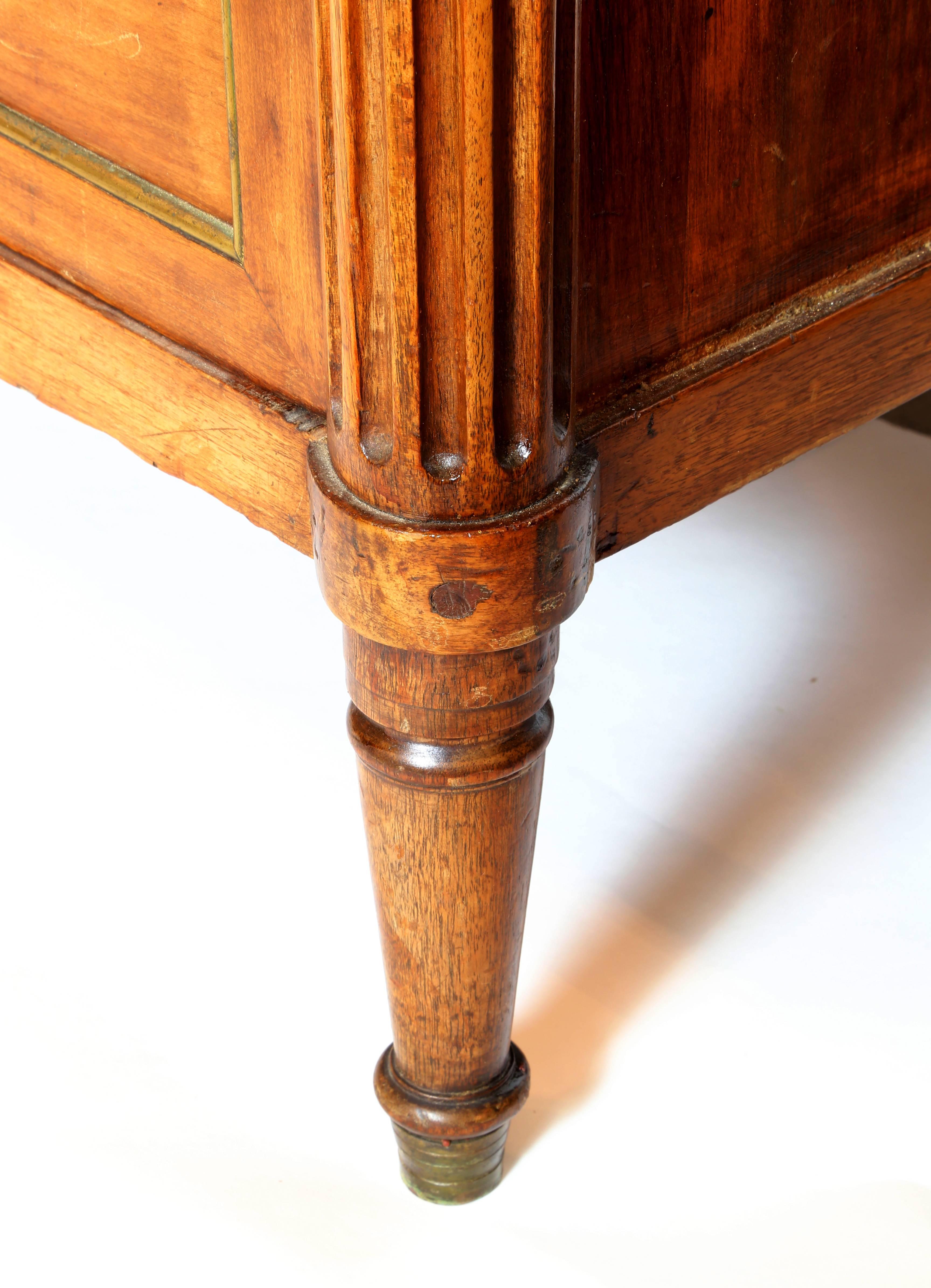 Late 18th Century French Directoire Commode in Cherrywood with Marble Top In Good Condition In Austin, TX