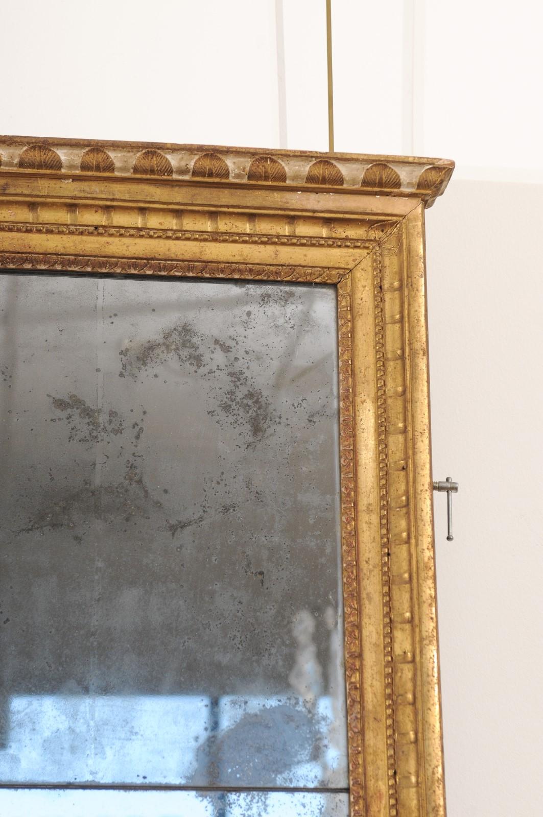 Specchio in legno dorato del tardo XVIII secolo francese Directoire ca. 1795 in vendita 6