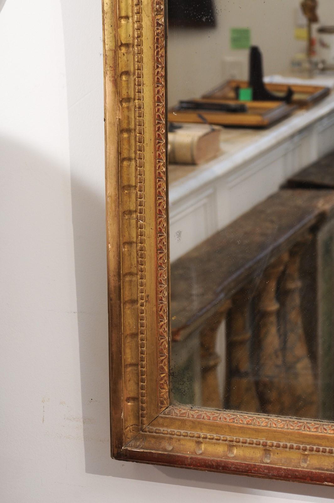 Specchio in legno dorato del tardo XVIII secolo francese Directoire ca. 1795 in vendita 2