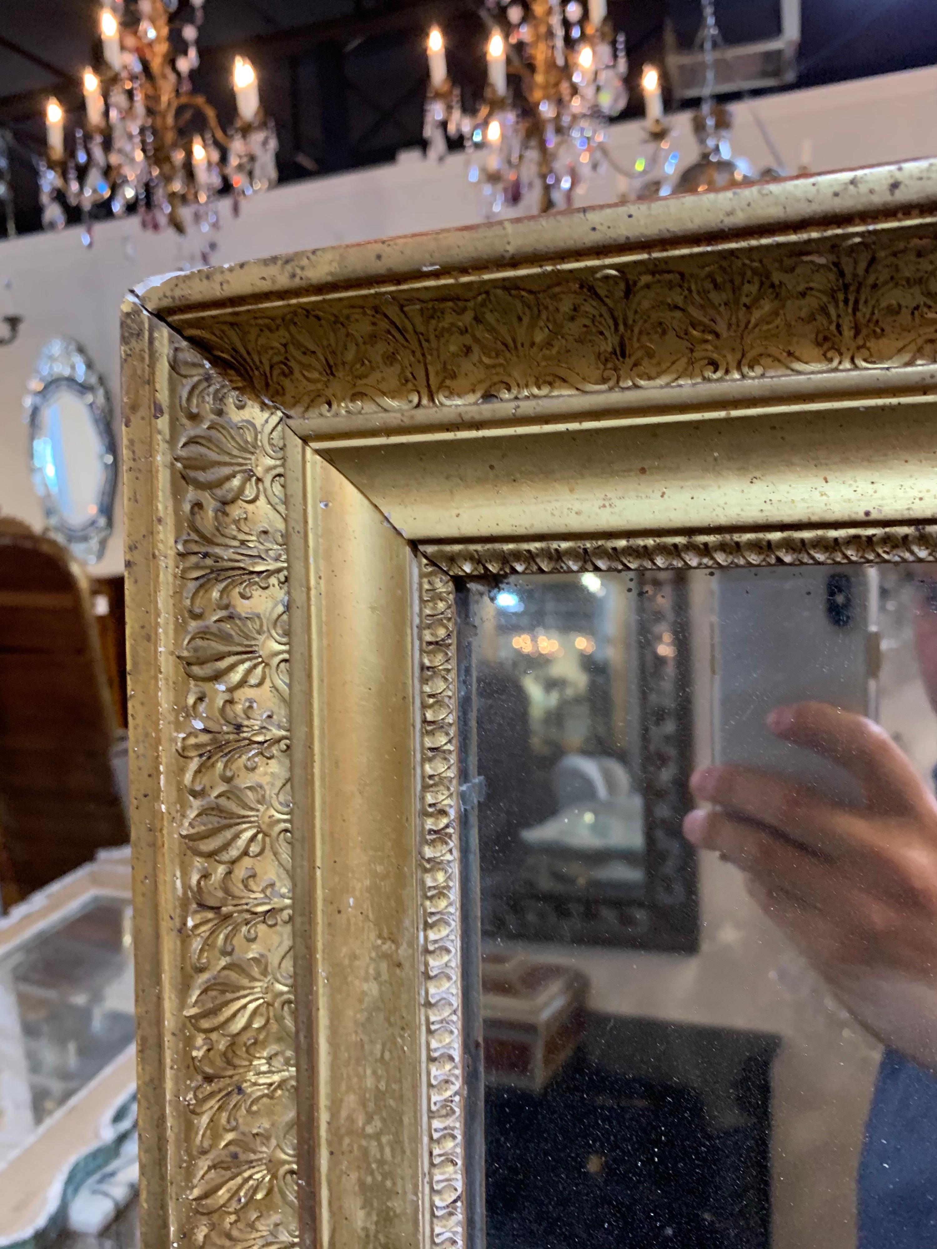 Late 18th Century French Directoire Giltwood Mirror In Good Condition In Dallas, TX