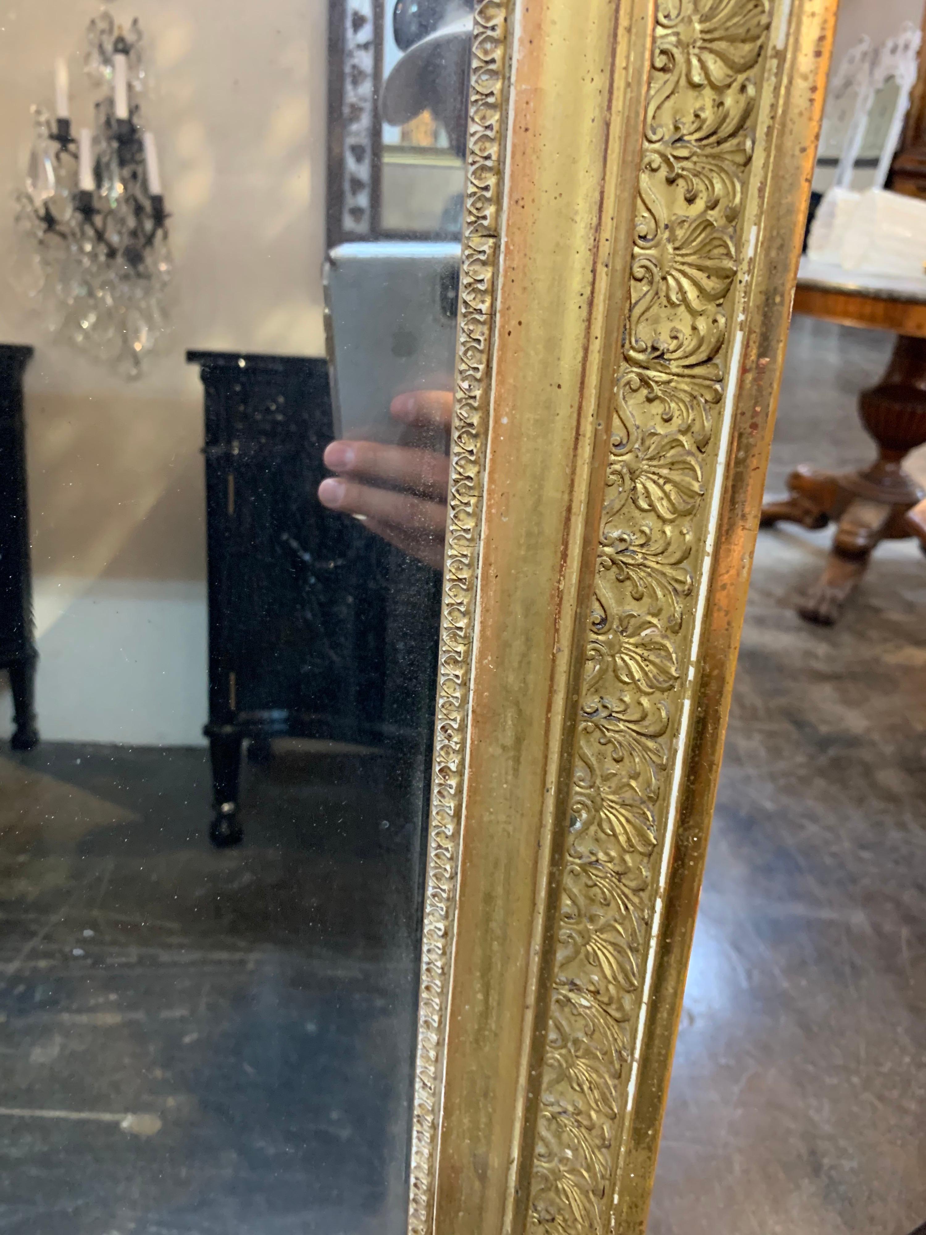 Late 18th Century French Directoire Giltwood Mirror 1