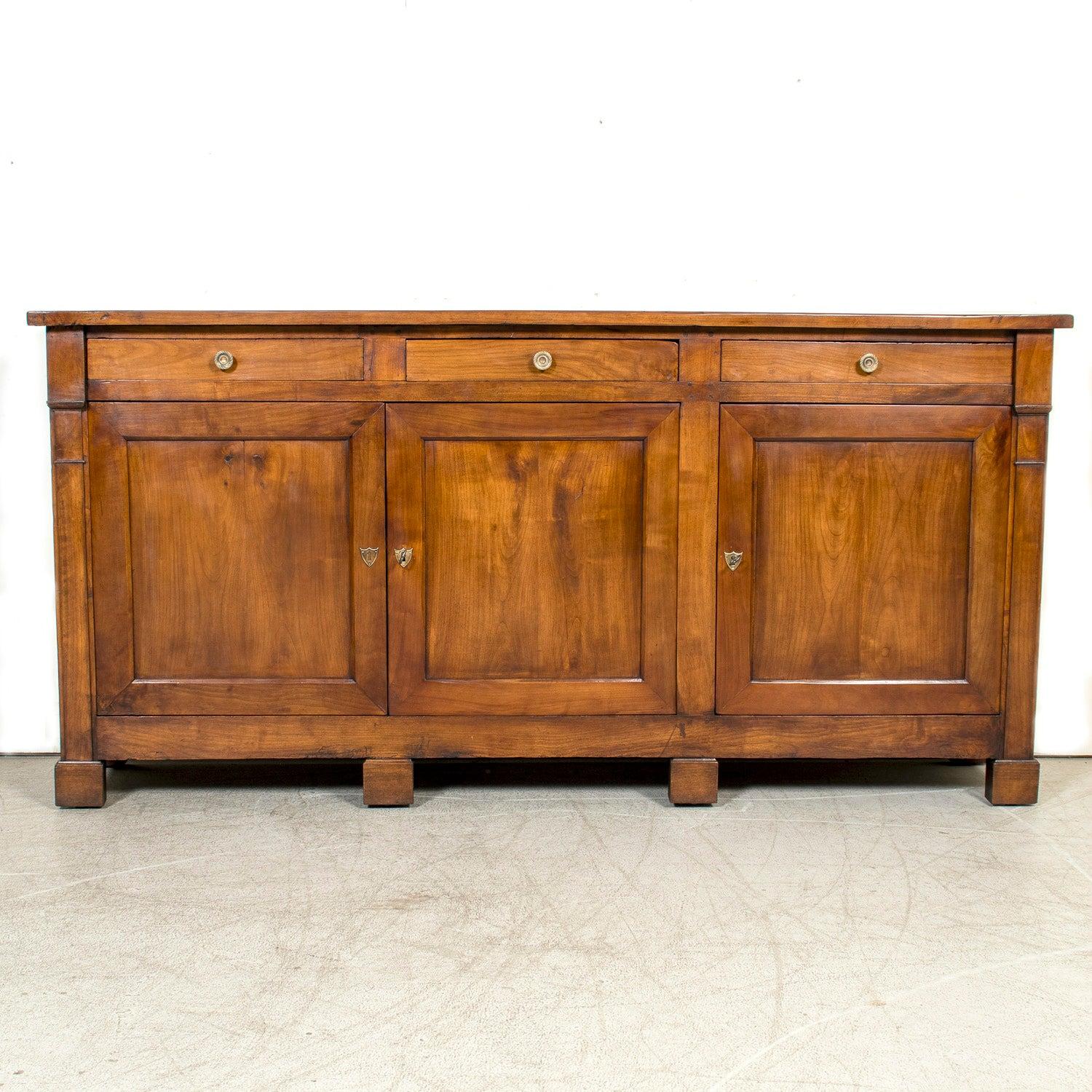 Late 18th Century French Directoire Period Cherry Enfilade Buffet In Good Condition In Birmingham, AL