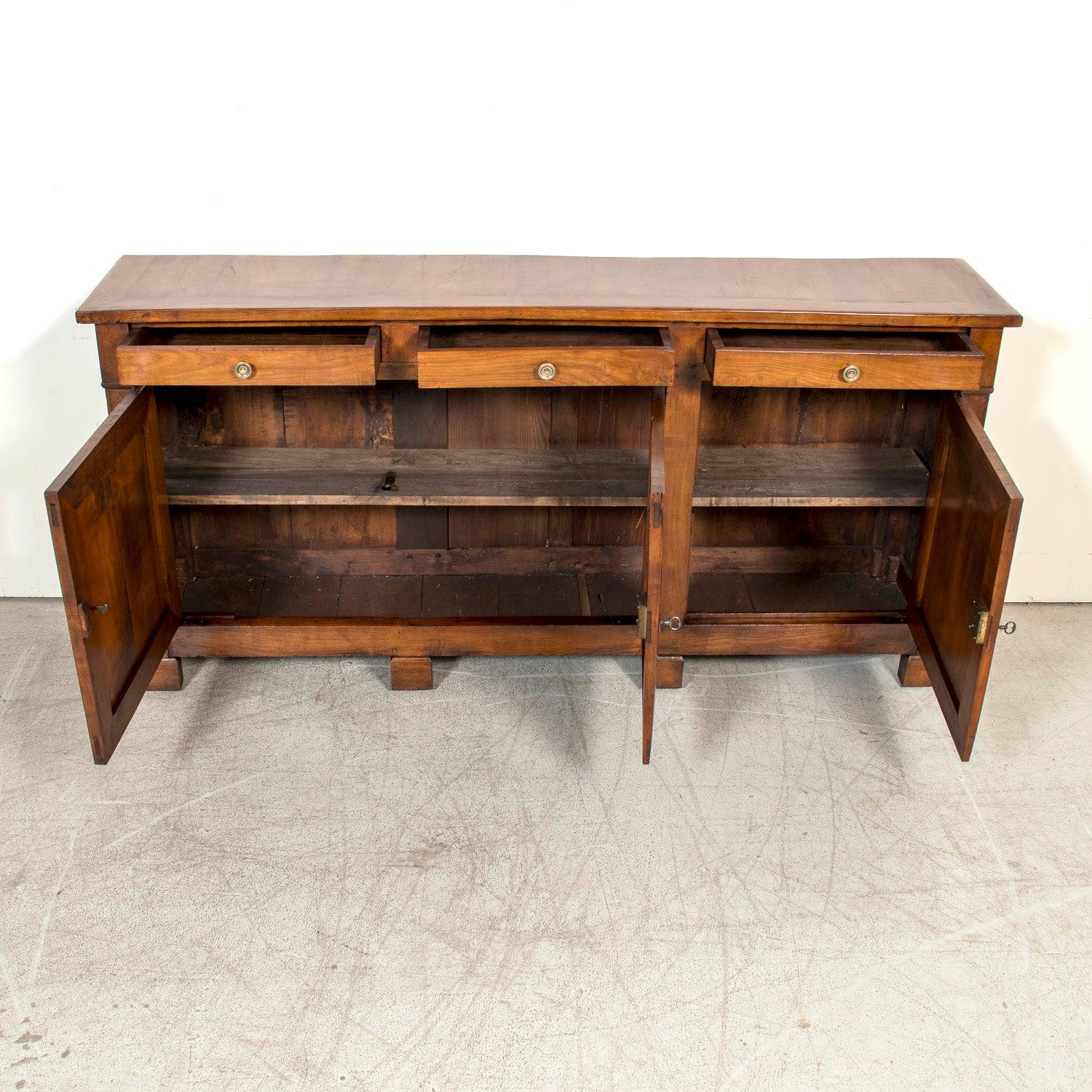 Brass Late 18th Century French Directoire Period Cherry Enfilade Buffet