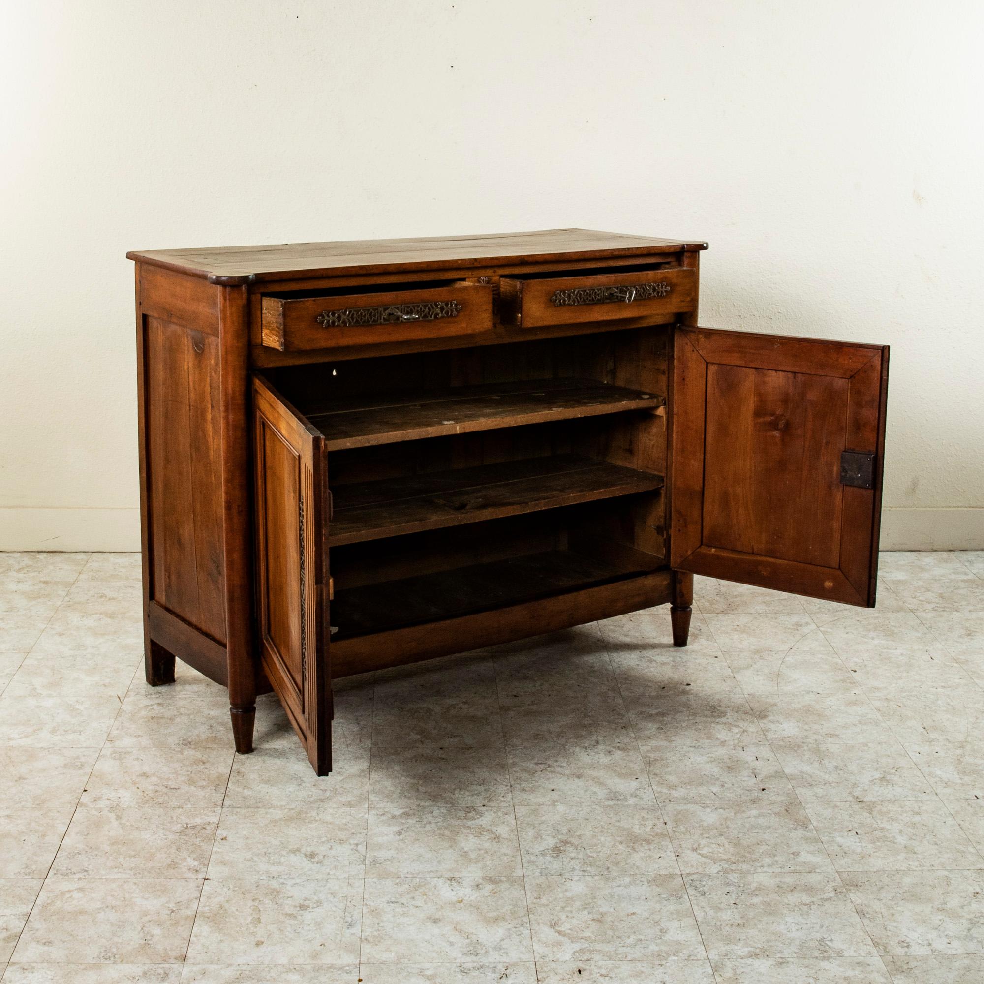 Late 18th Century French Directoire Period Hand Carved Cherrywood Buffet 2