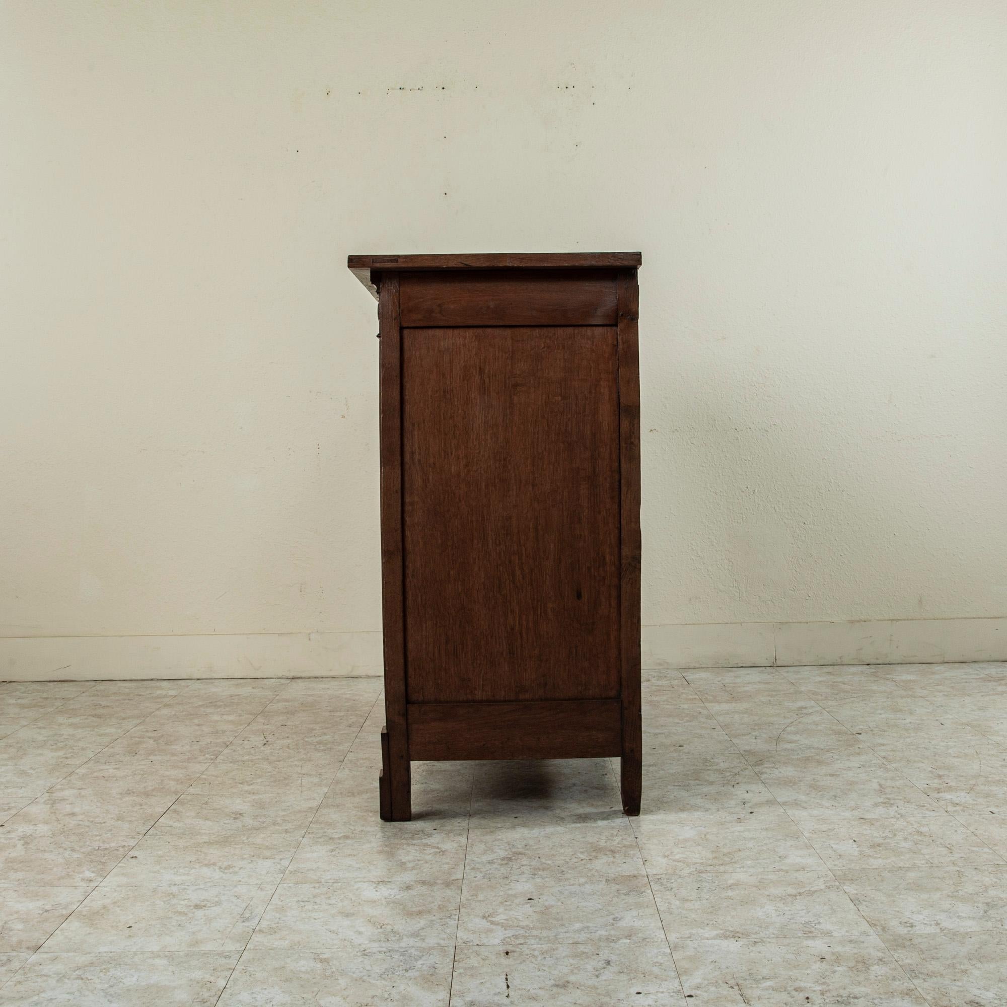 Bronze Late 18th Century French Directoire Period Oak Buffet or Sideboard from Normandy