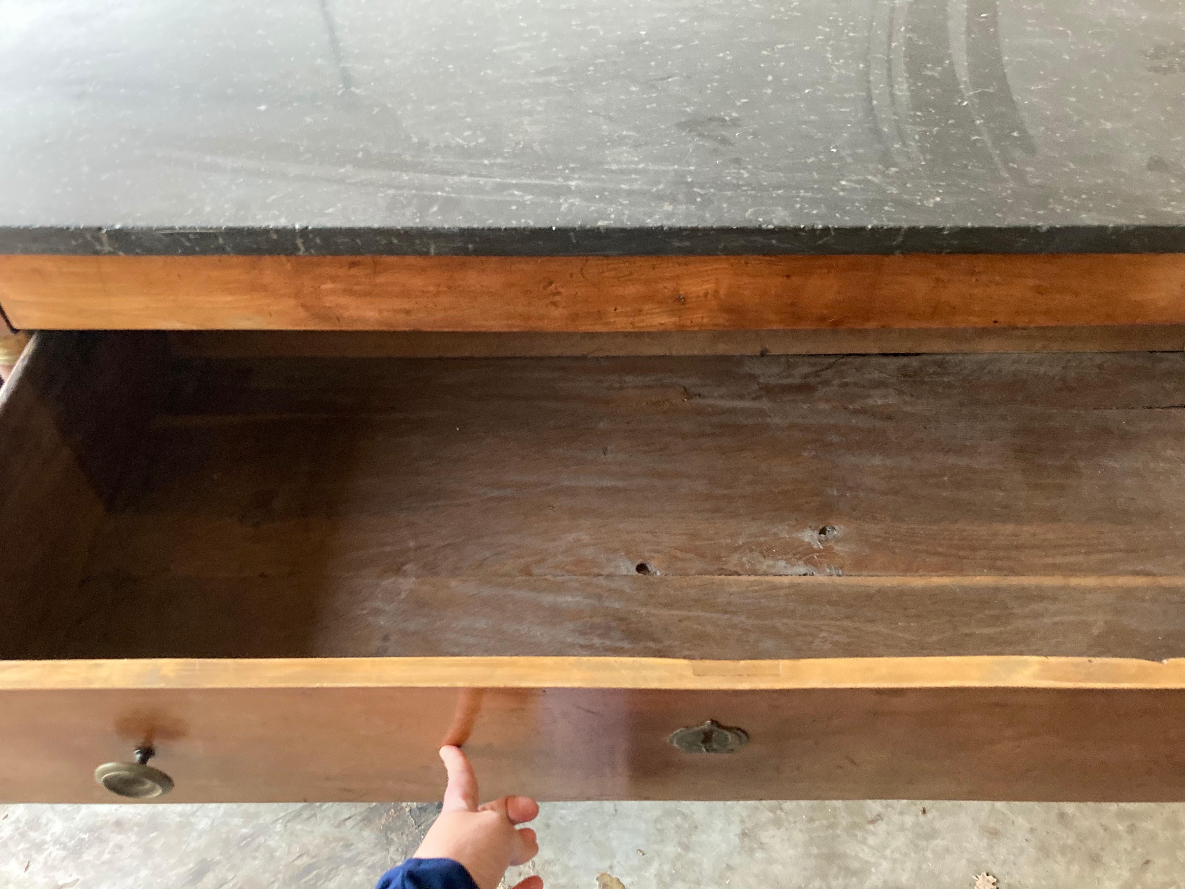 Late 18th Century French Empire Cherry Marble Top Commode 9