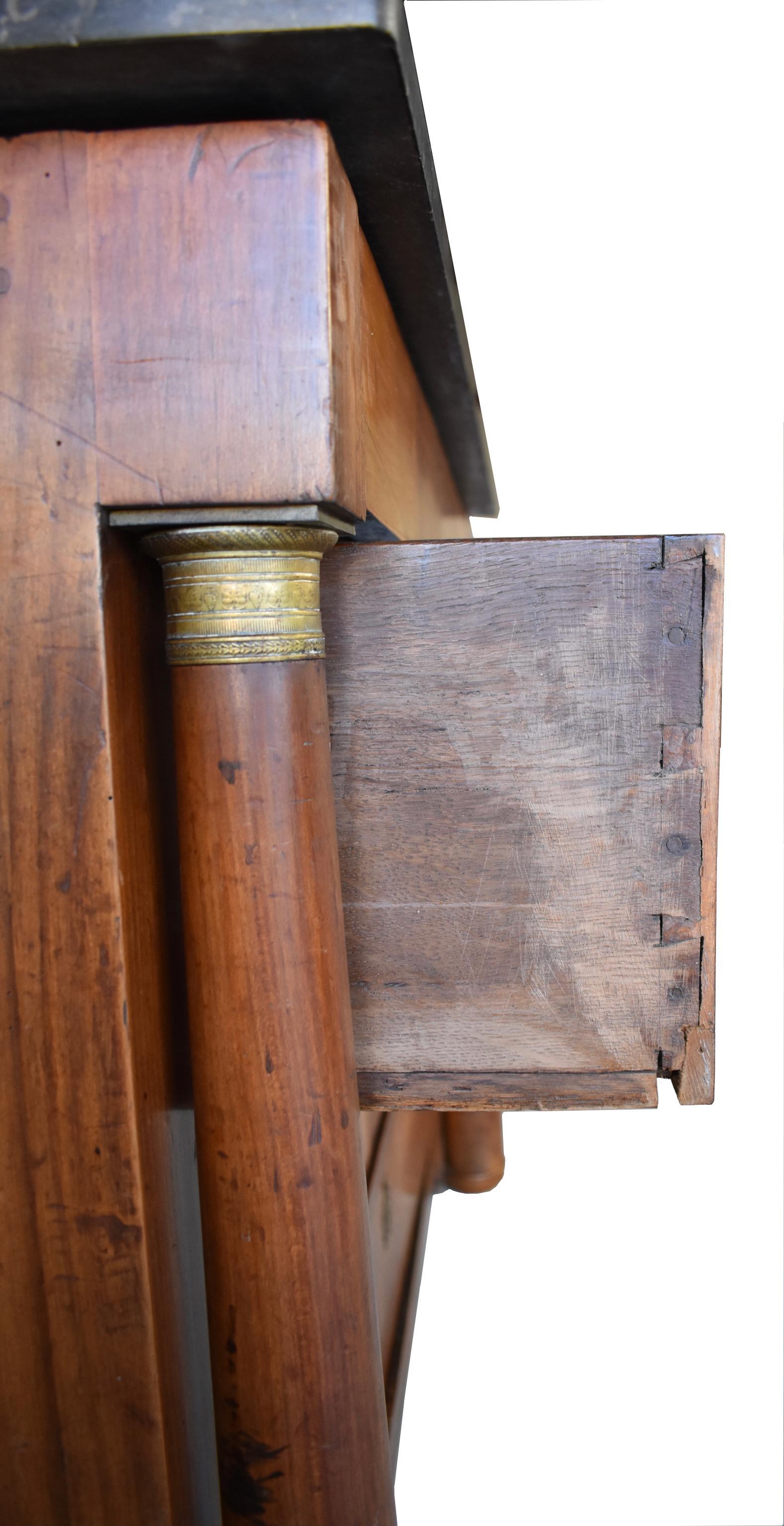 Late 18th Century French Empire Cherry Marble Top Commode 1