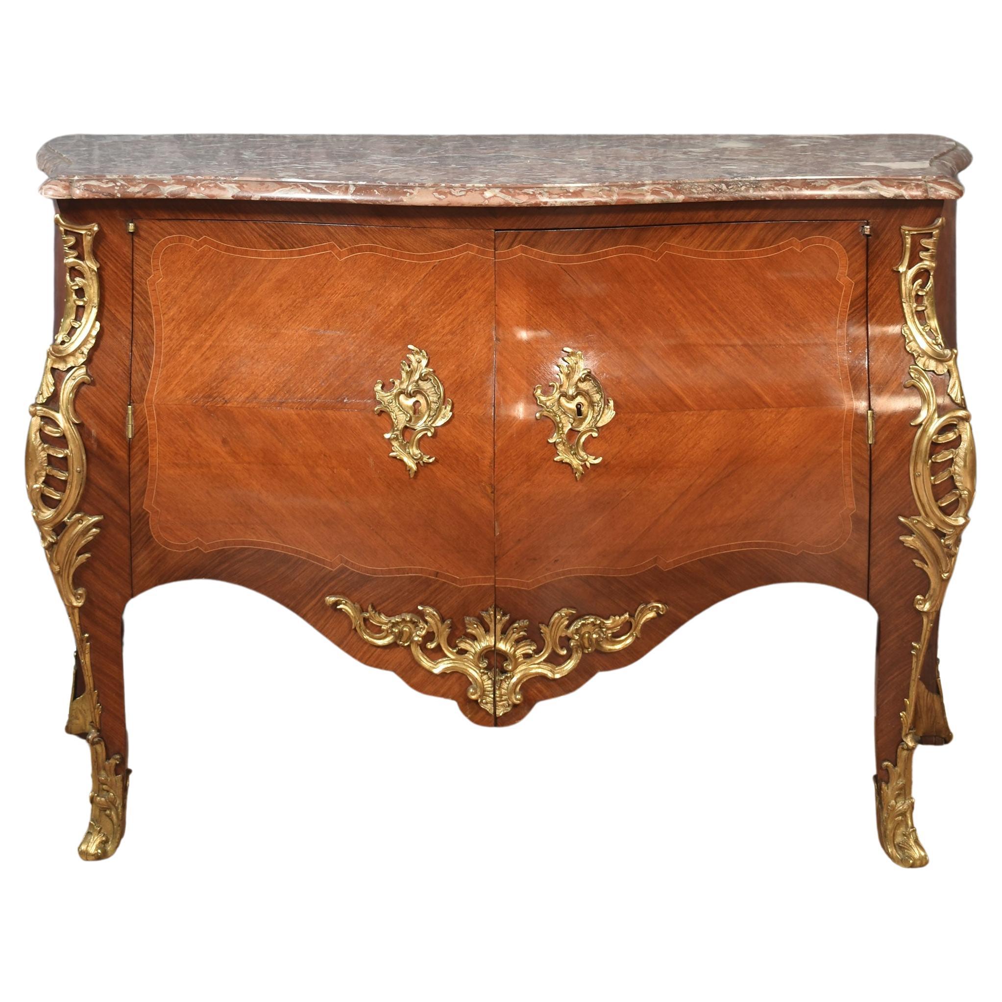 Late 18th century French gilt bronze mounted commode