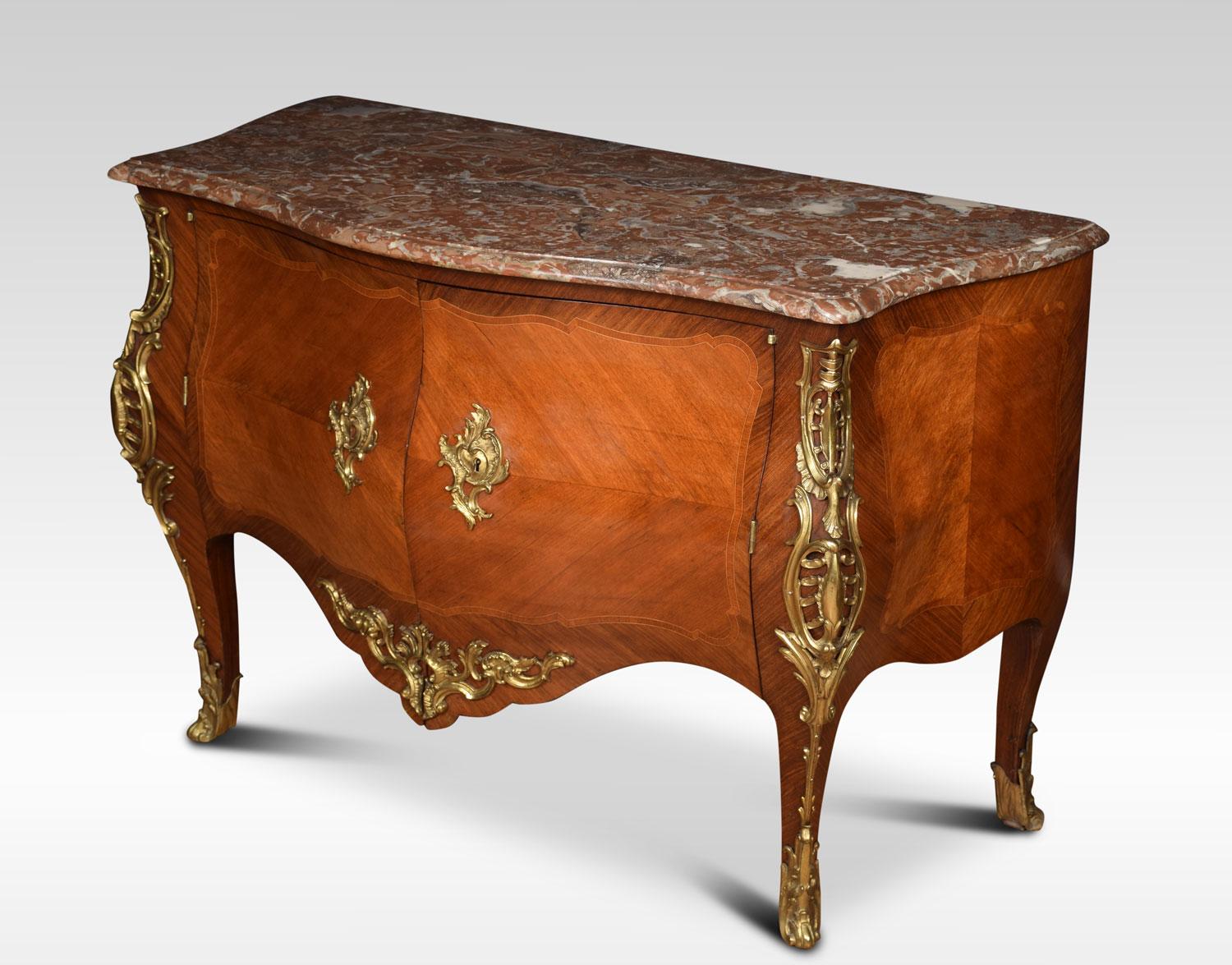 Louis XV Late 18th Century French Gilt Bronze-Mounted Kingwood Commode