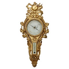 Late 18th Century French Giltwood Barometer