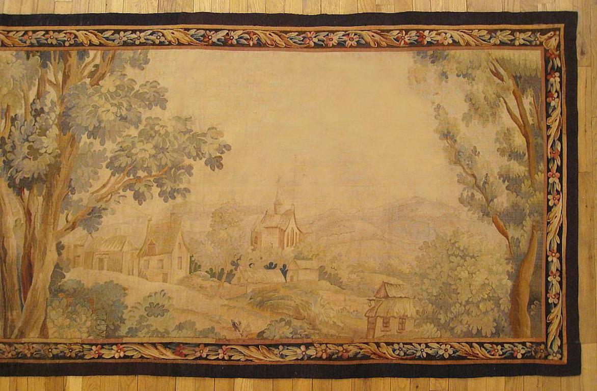 Late 18th Century French Landscape Tapestry In Good Condition For Sale In New York, NY