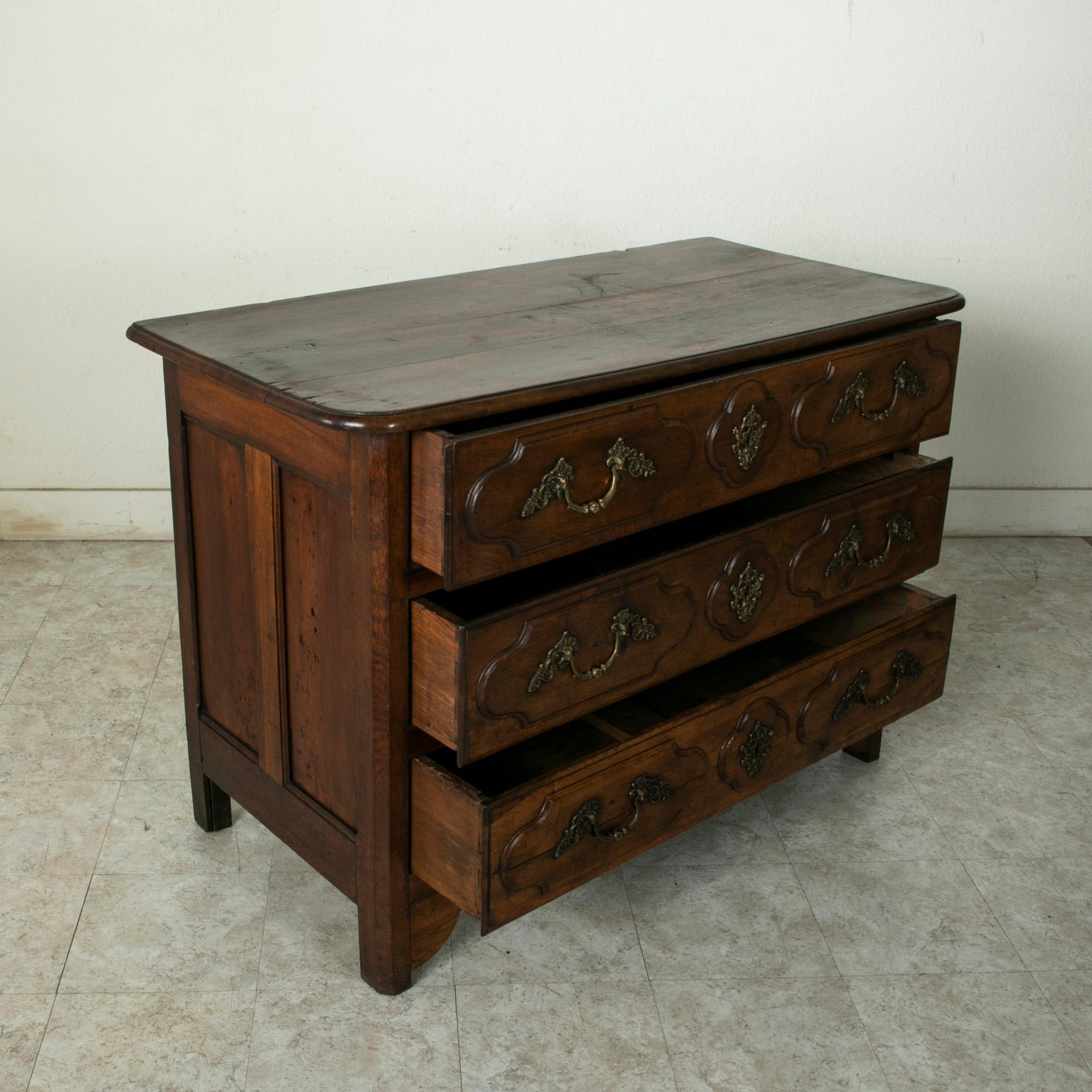 Late 18th Century French Louis XIV Style Hand Carved Walnut Commode or Chest For Sale 5