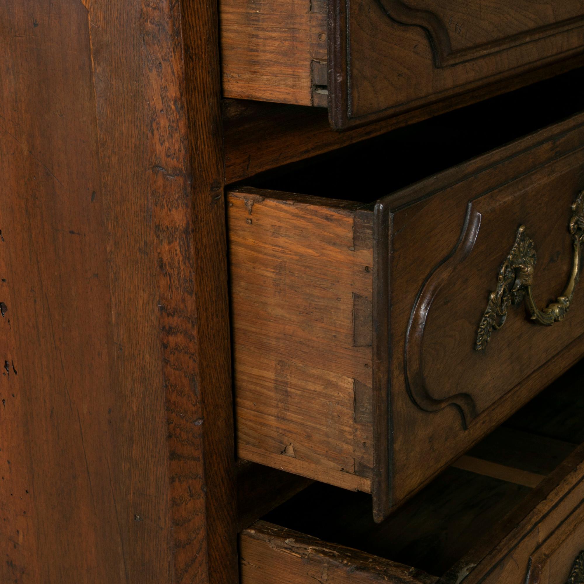 Late 18th Century French Louis XIV Style Hand Carved Walnut Commode or Chest For Sale 6