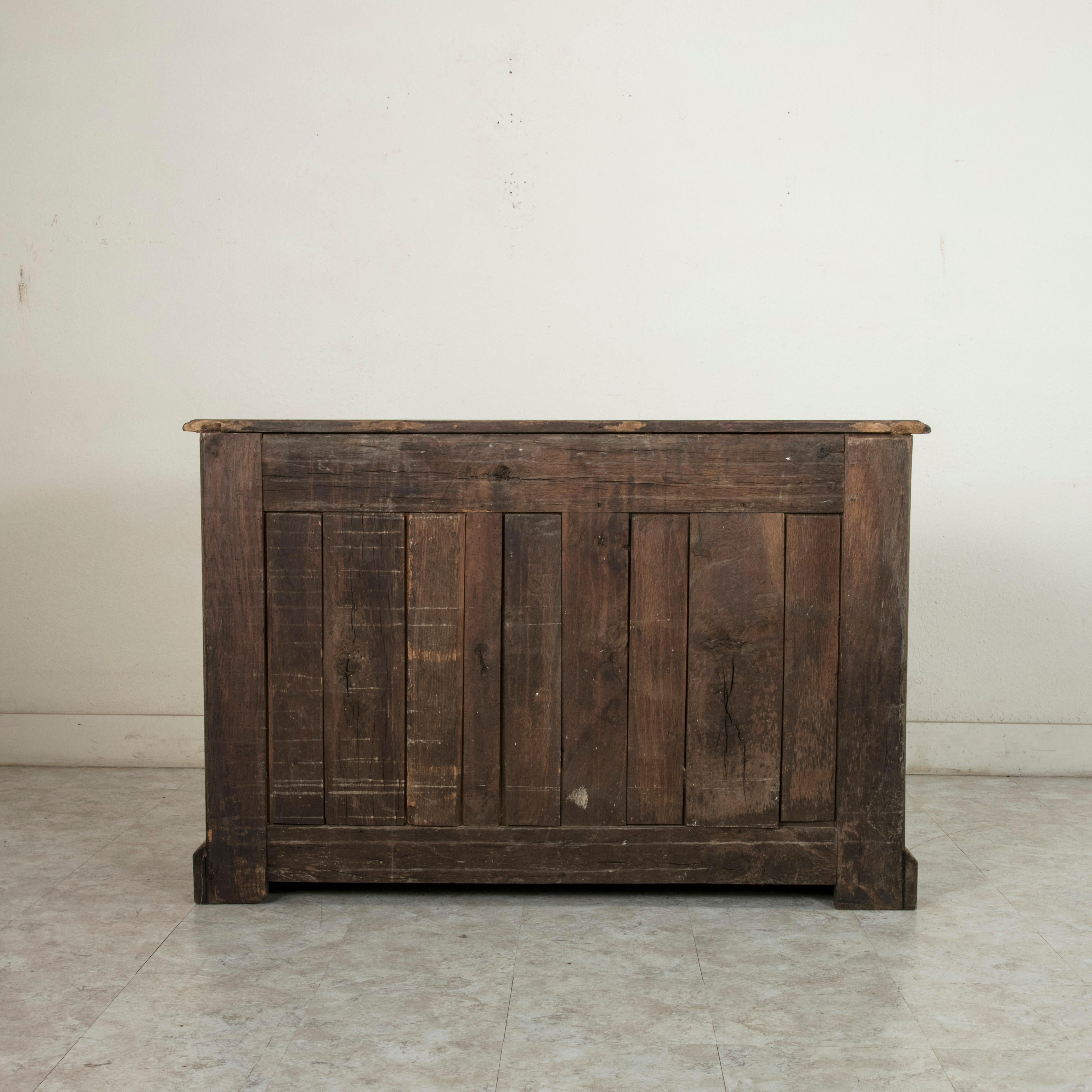 Late 18th Century French Louis XIV Style Stripped Oak Hunt Buffet or Sideboard 1