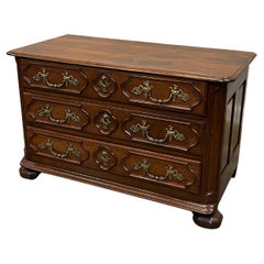 Late 18th Century French Louis XIV Transition Commode in Walnut