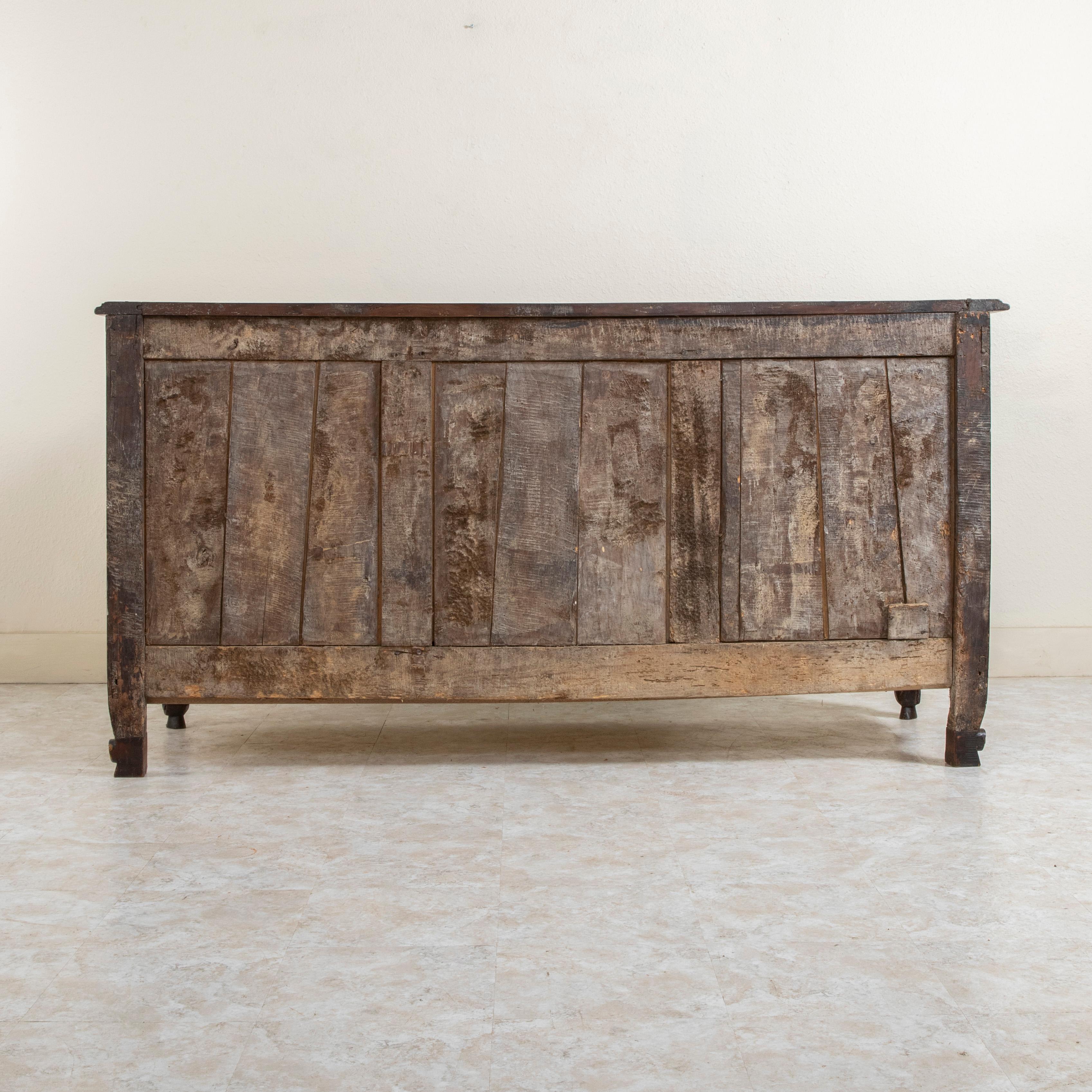 Iron Late 18th Century French Louis XV Style Hand Carved Oak Enfilade or Sideboard For Sale