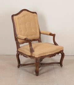 Fauteuil in noce Luigi XV francese della fine del XVIII secolo