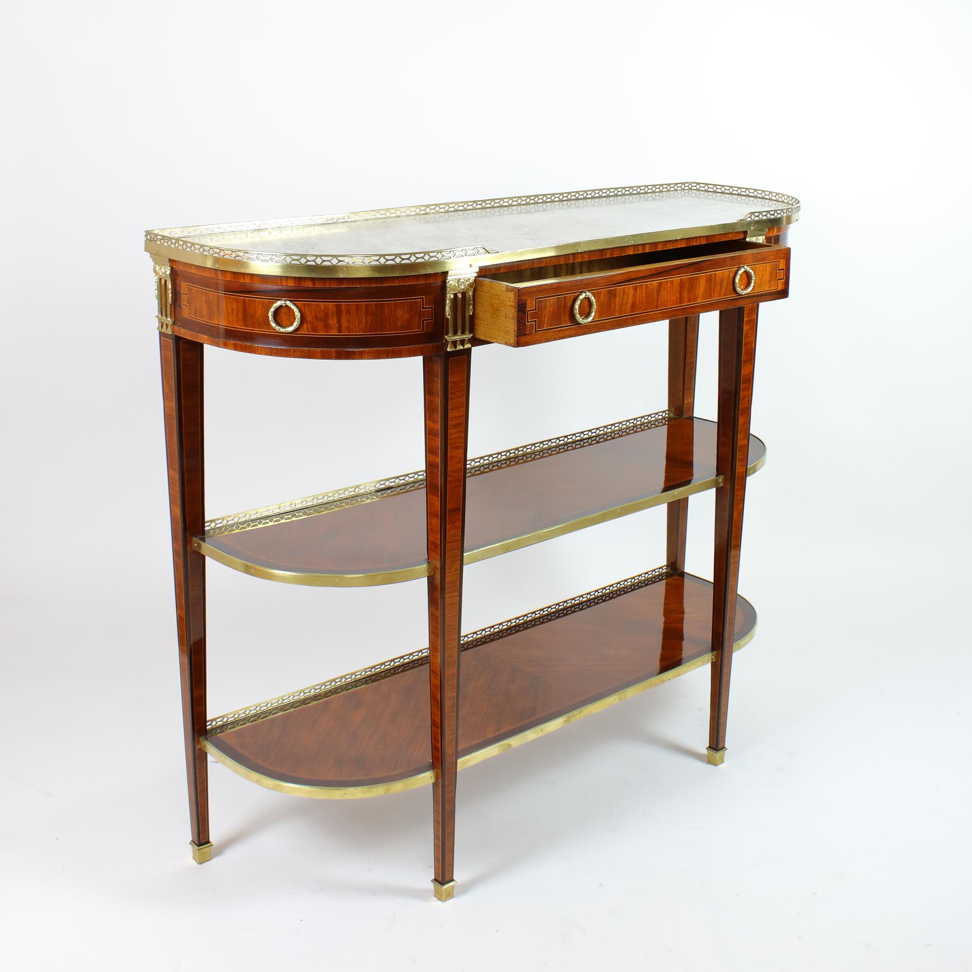 Late 18th Century French Louis XVI Marquetry Console Table or Desserte 6