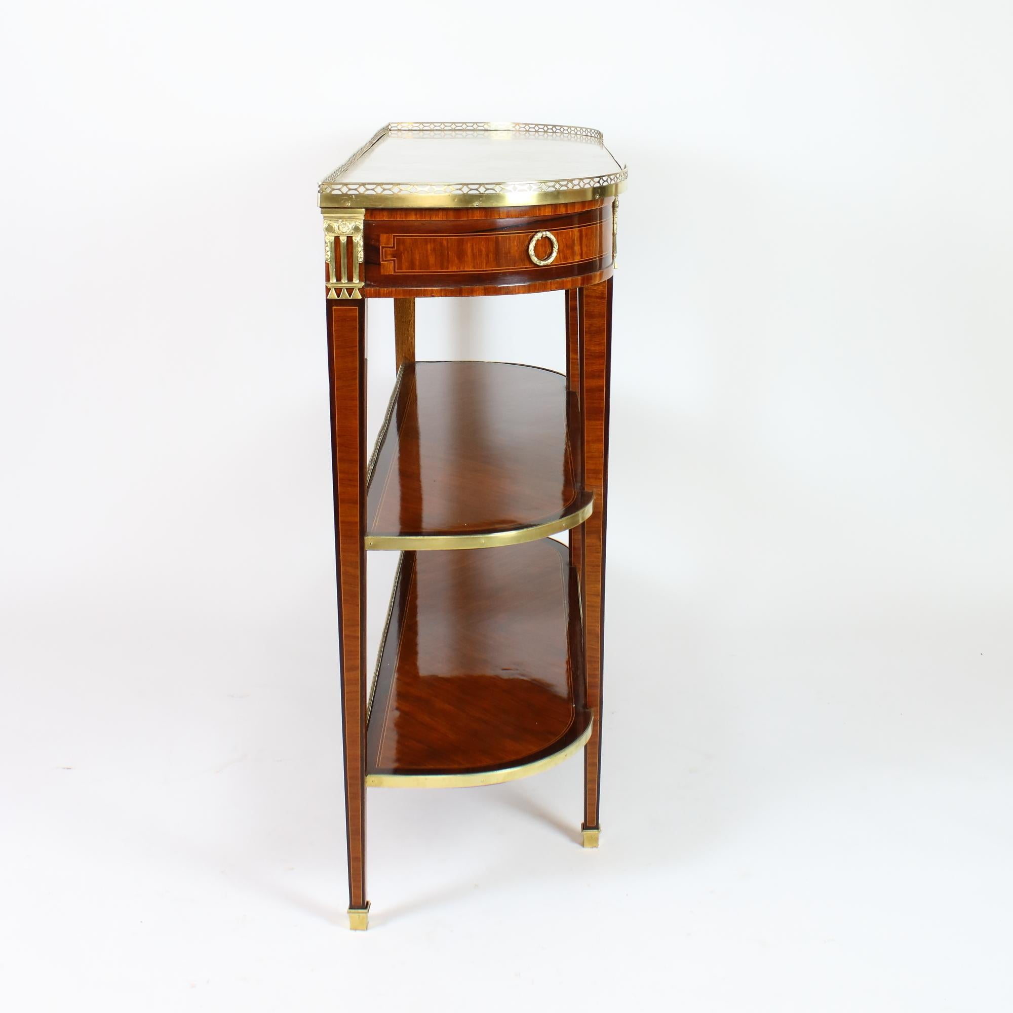 Late 18th Century French Louis XVI Marquetry Console Table or Desserte 4